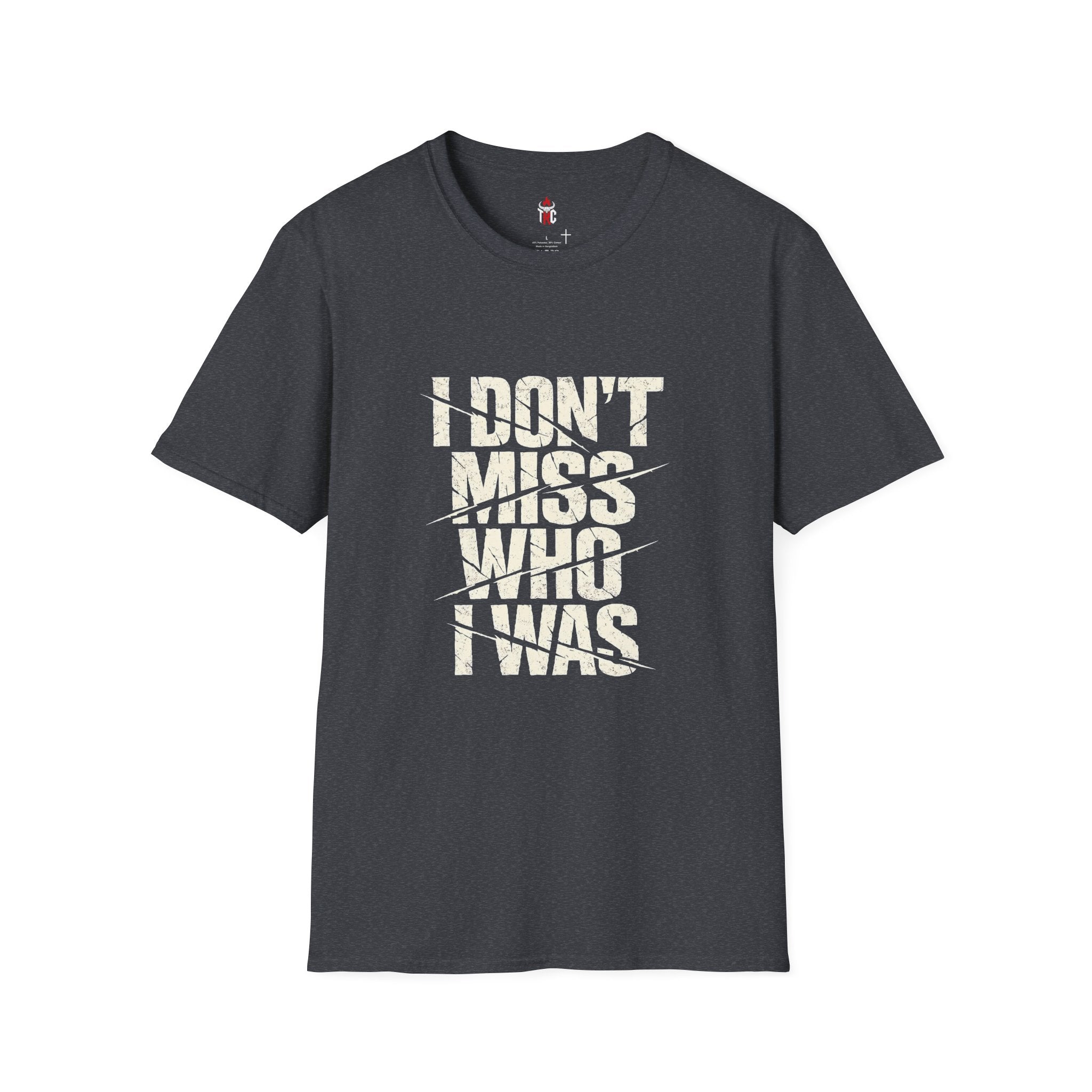 I Don't Miss Who I Was Graphic Tee — Empowerment Recovery T-Shirt